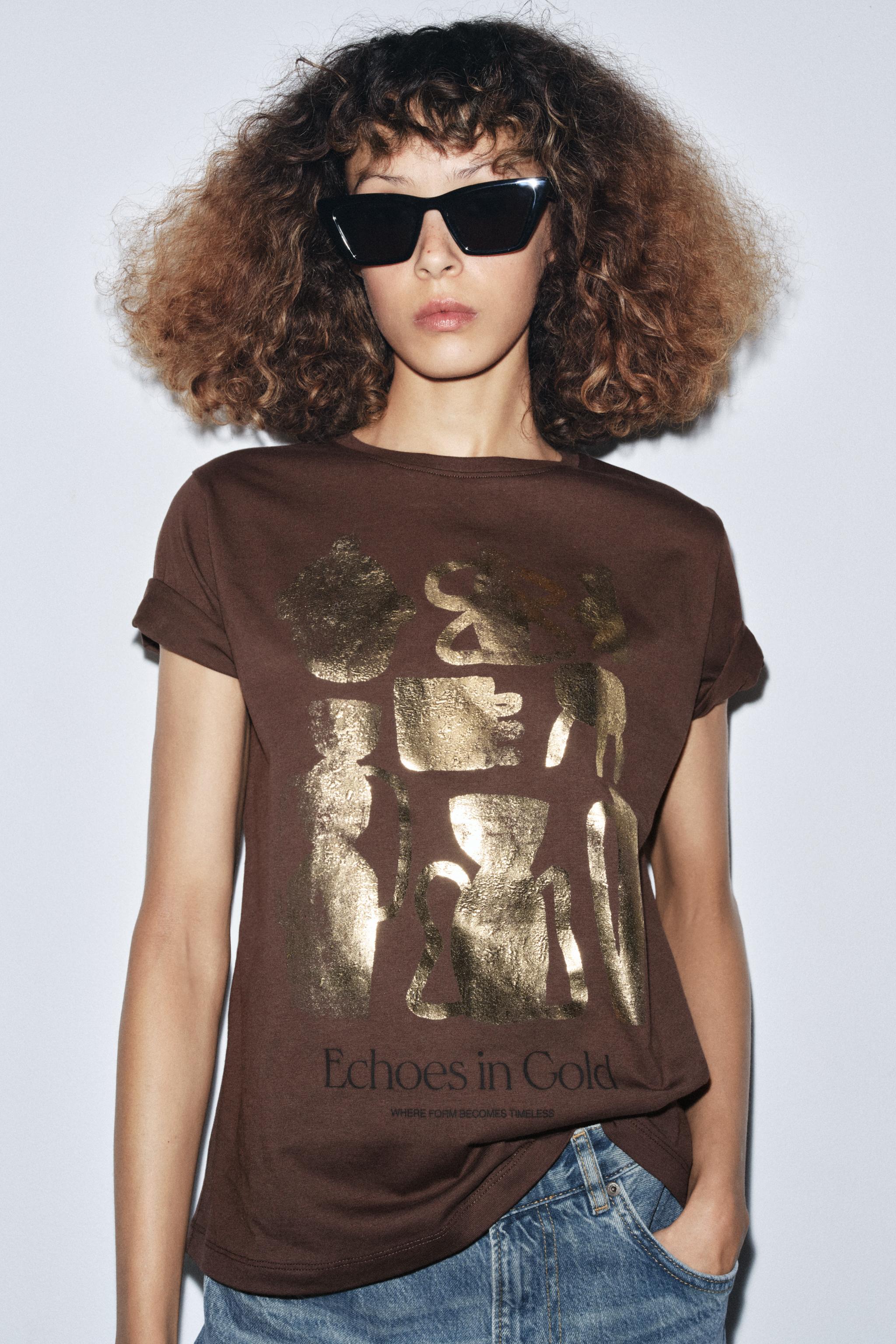 METALLIC SHORT SLEEVE T-SHIRT